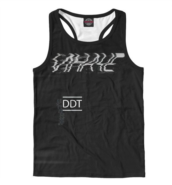 Мужская майка-борцовка с изображением ИНАЧЕ DDT цвета Белый