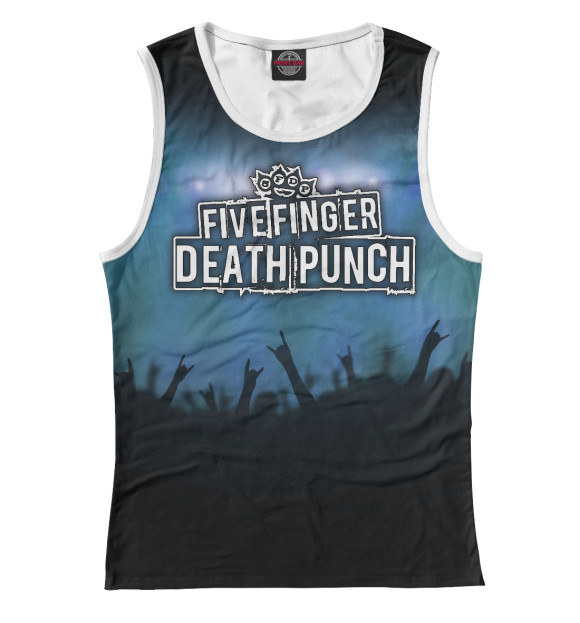 Майка для девочки с изображением Five Finger Death Punch цвета Белый