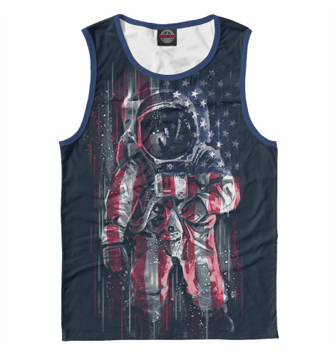 

Майки Print Bar, Белый, Американский астронавт