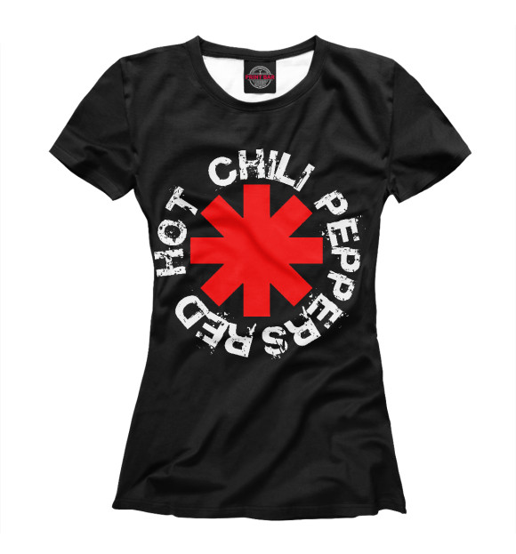 Футболка для девочек с изображением Red Hot Chili Peppers цвета Белый