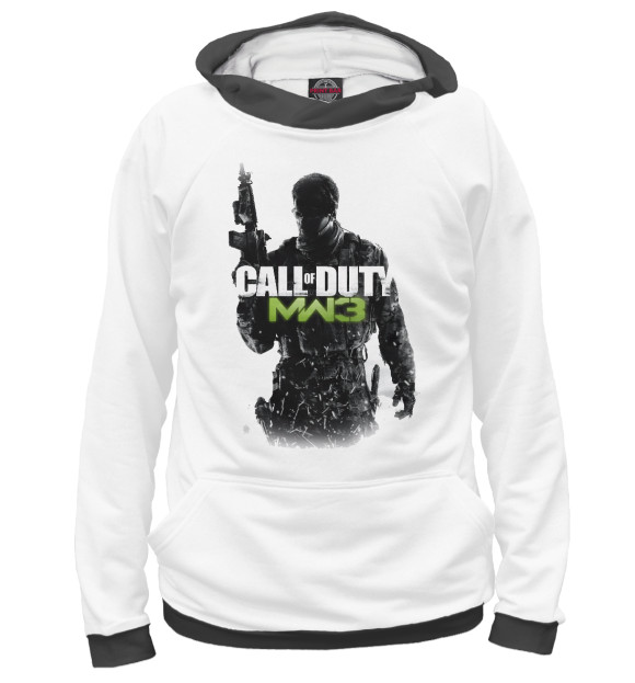 Женское худи с изображением Call of Duty цвета Белый