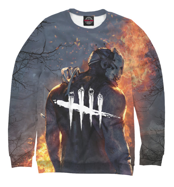 Мужской свитшот с изображением Dead by Daylight цвета Белый