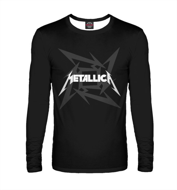 Мужской лонгслив с изображением Metallica цвета Белый