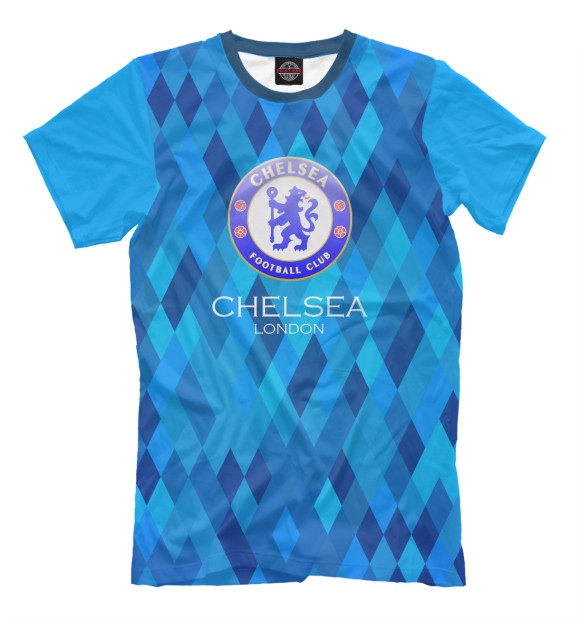 Мужская футболка с изображением Chelsea цвета Грязно-голубой