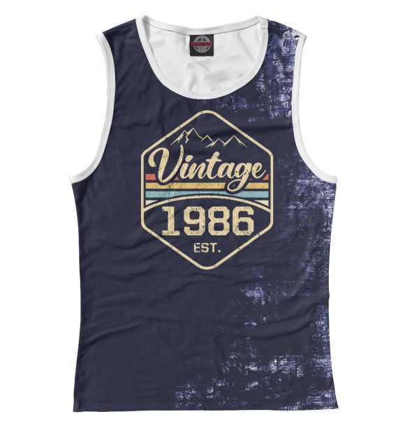 Майка для девочки с изображением Vintage 1986 Est. Retro цвета Белый