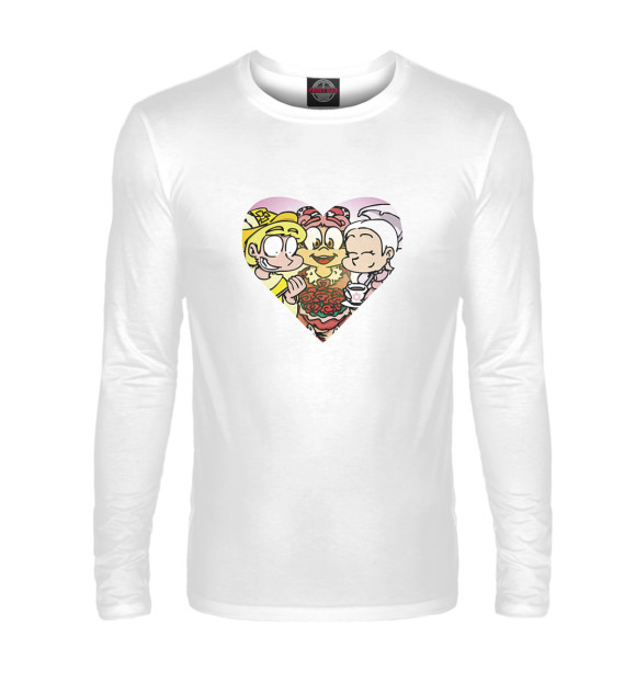 Мужской лонгслив с изображением 13 карт цвета Белый