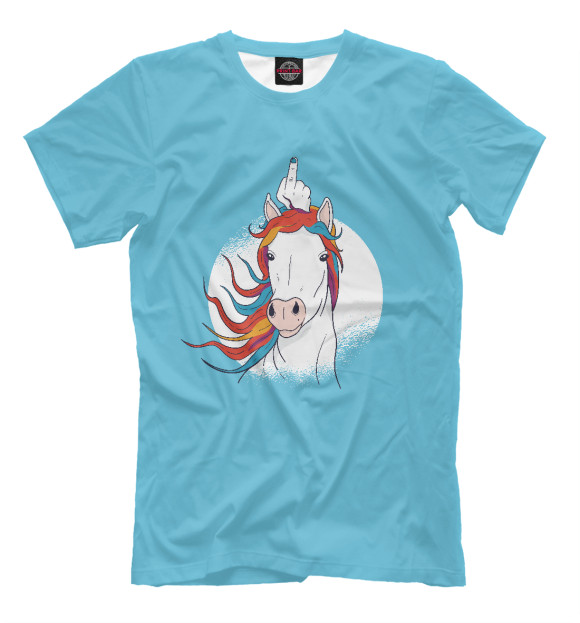 Футболка для мальчиков с изображением Unicorn fuck you цвета Белый