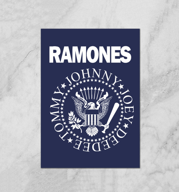Плакат с притом Ramones цвета Белый Плакат с изображением Ramones цвета Белый