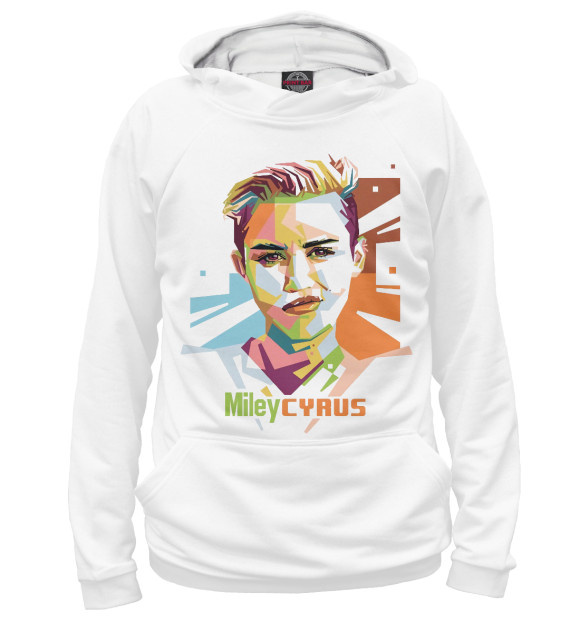Женское худи с изображением Miley Cyrus цвета Белый