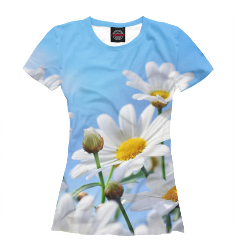 

Футболки Print Bar, Белый, Ромашки