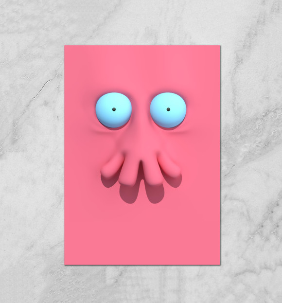 Плакат с изображением Доктор Зойдберг цвета Белый