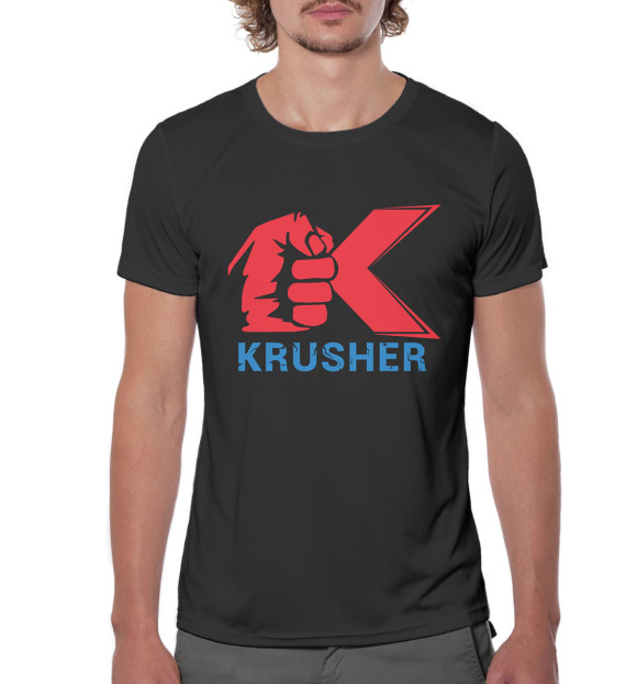 Мужская футболка с изображением Krusher цвета Белый