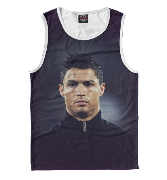 Майка для мальчика с изображением Cristiano Ronaldo цвета Белый