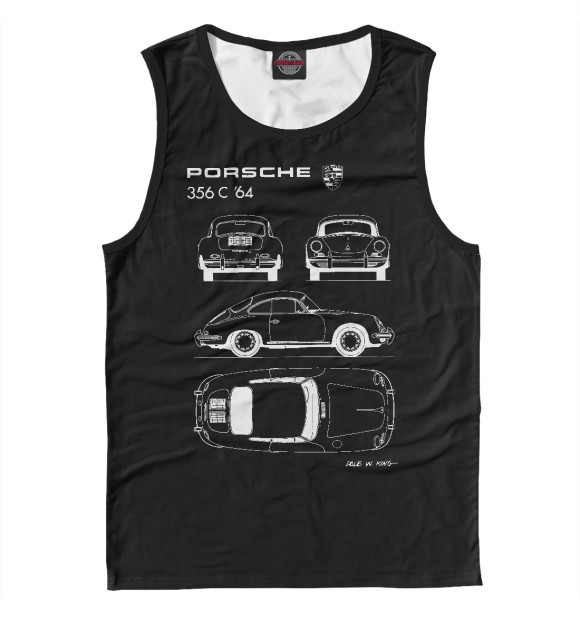 Майка для мальчика с изображением Porsche 356 C '64 цвета Белый
