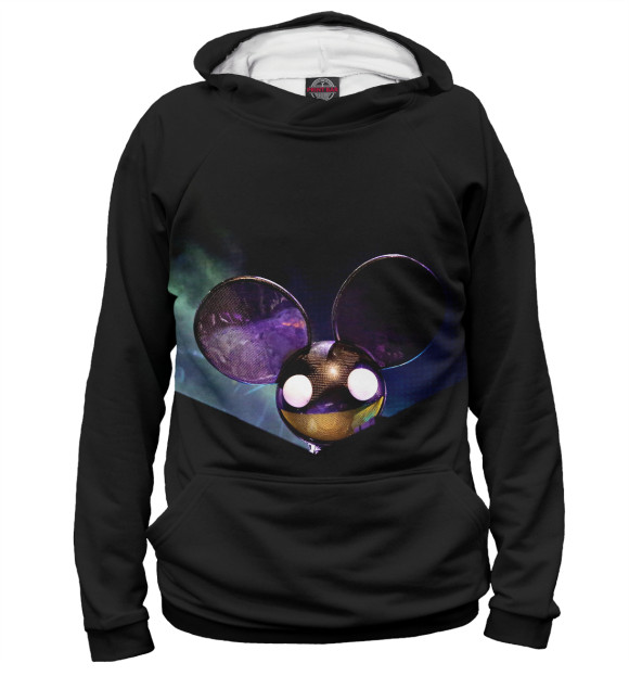 Женское худи с изображением Deadmouse цвета Белый