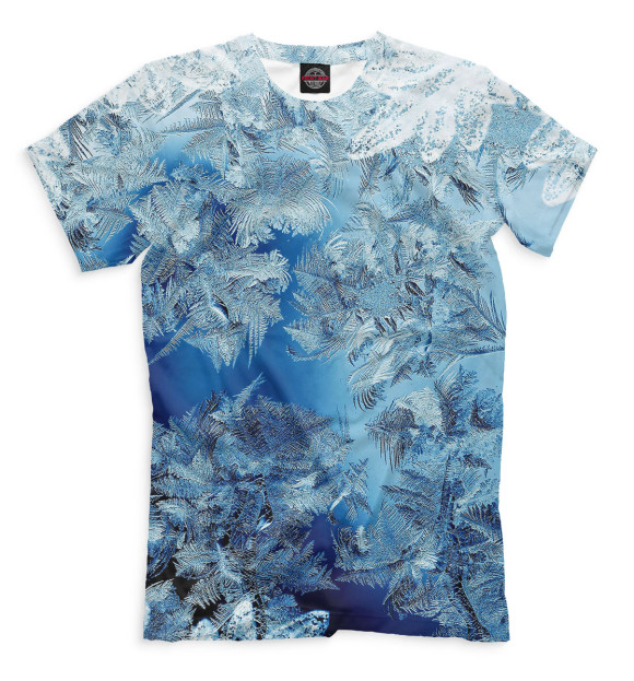 Мужская футболка с изображением Новый Год цвета Серый