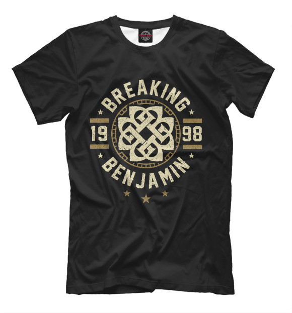 Мужская футболка с изображением Breaking Benjamin цвета Черный