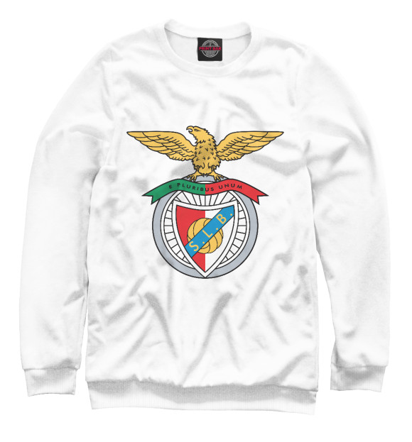 Мужской свитшот с изображением Benfica цвета Белый