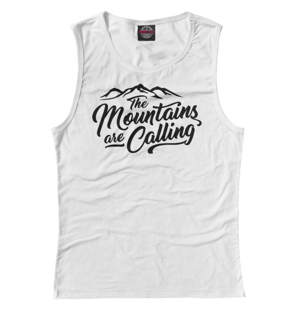 Майка для девочки с изображением Горы зовут цвета Белый