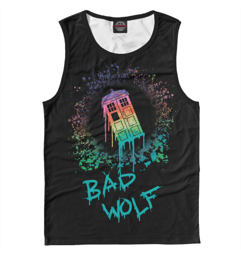 

Майки Print Bar, Белый, Bad wolf