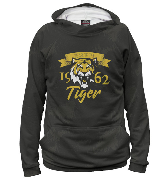 Худи для девочки с изображением Год тигра — 1962 цвета Белый
