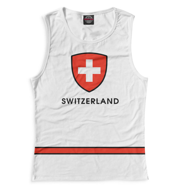 Майка для девочки с изображением Сборная Швейцарии цвета Белый