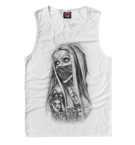 

Майки Print Bar, Белый, Бандитка в татуировках