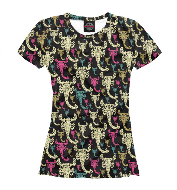 Женская футболка с изображением Скорпионы цвета Белый