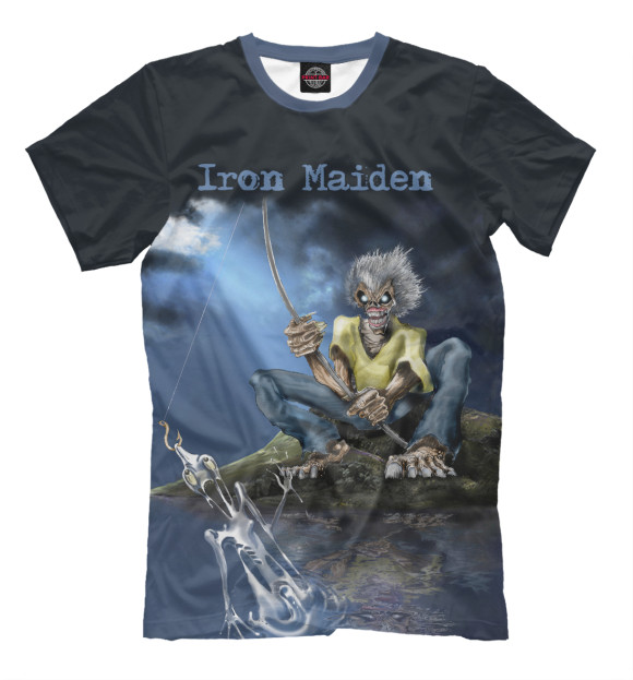 Футболка для мальчиков с изображением iron maiden bands groups цвета Черный