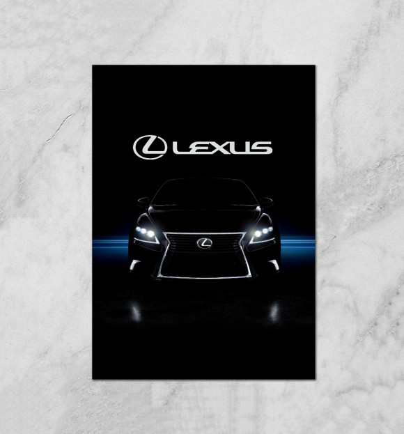 Плакат с изображением Lexus цвета Белый