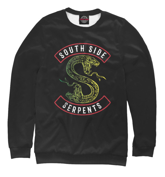Свитшот для мальчиков с изображением South Side Serpents цвета Белый