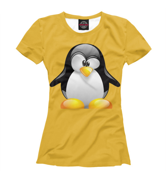 Женская футболка с изображением Пингвины цвета Белый