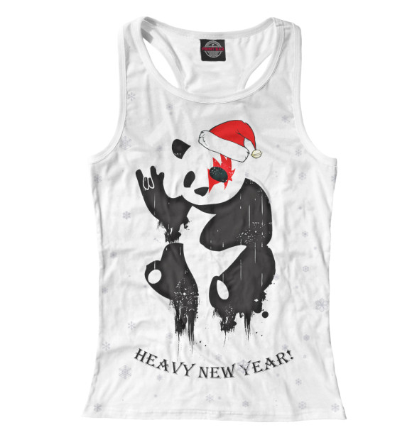 Женская майка-борцовка с изображением Heavy New Year цвета Белый