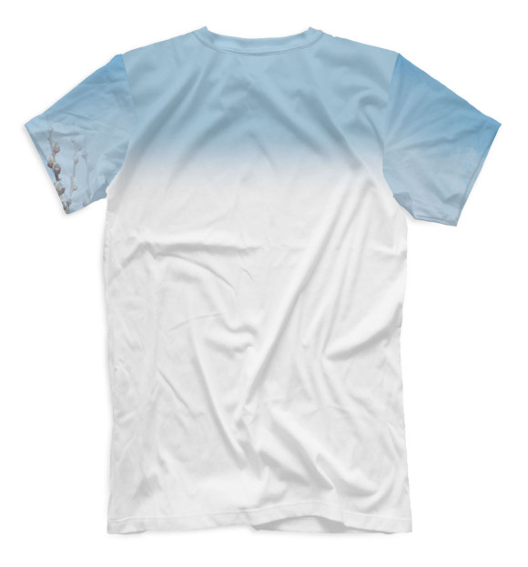 Мужская футболка с изображением Светлая Пасха Христова цвета Белый