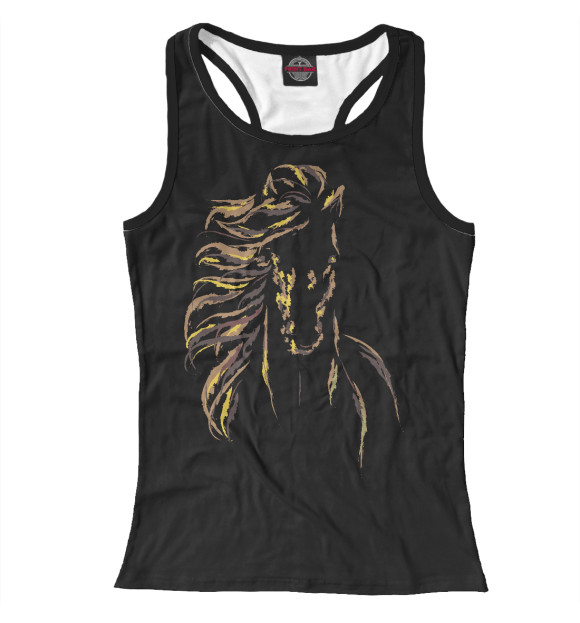 Женская майка-борцовка с изображением Скакун цвета Белый