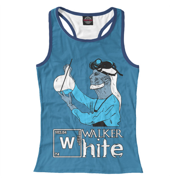 Женская майка-борцовка с изображением Walker White цвета Белый
