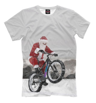 Мужская футболка Дед Мороз и его БАЙК