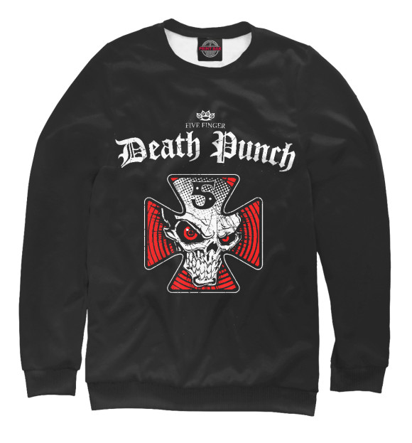Женский свитшот с изображением Five Finger Death Punch цвета Белый