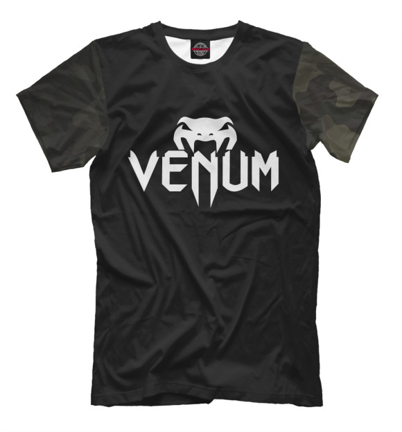 Мужская футболка с изображением VENUM цвета Черный