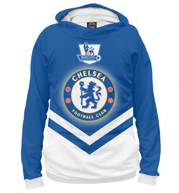 Женское худи с изображением Chelsea цвета Белый