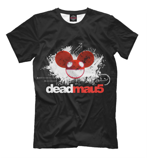 Мужская футболка с изображением Deadmau5 цвета Черный