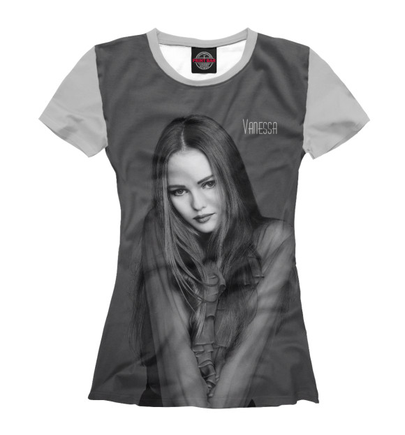 Футболка для девочек с изображением Ванесса Паради цвета Белый
