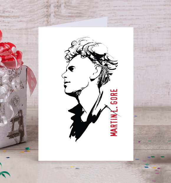 Открытка с изображением Martin Lee Gore цвета Белый