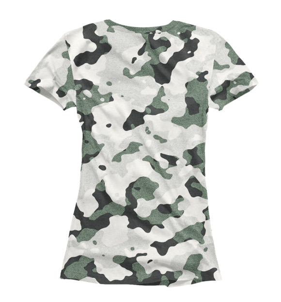 Женская футболка с изображением Армейский цвета Белый