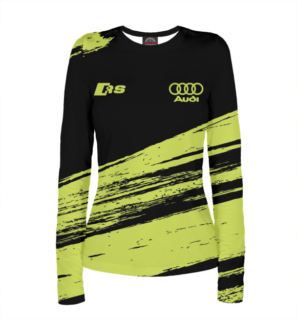 Женский лонгслив с изображением Audi RS цвета Белый