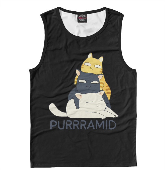 Майка для мальчика с изображением Purrramid цвета Белый