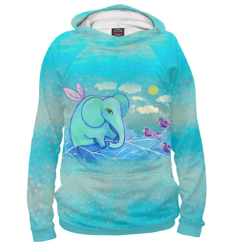 

Худи Print Bar, Белый, Летающий слон