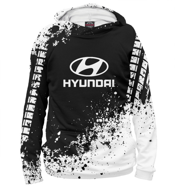 Женское худи с изображением Hyundai цвета Белый