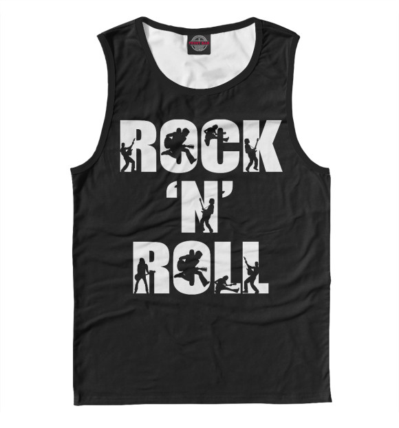 Мужская майка с изображением Rock 'n' Roll цвета Белый