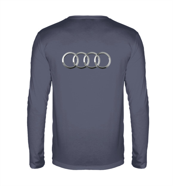 Мужской лонгслив с изображением Audi цвета Белый